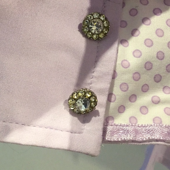 BNWT Lady Hathaway 3/4 sleeve stretch blouse with jewel buttons - Picture 3 of 4